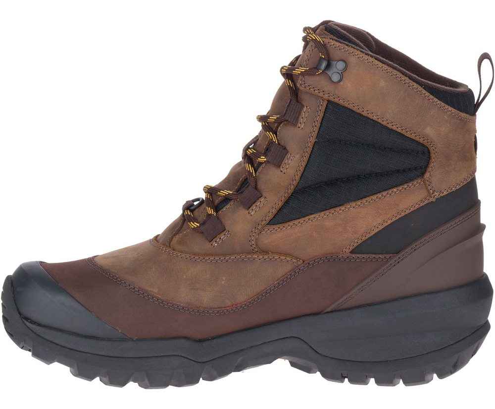 Botas Homem - Merrell Thermo Slush Mid Waterproof - Marrom - WNF758396